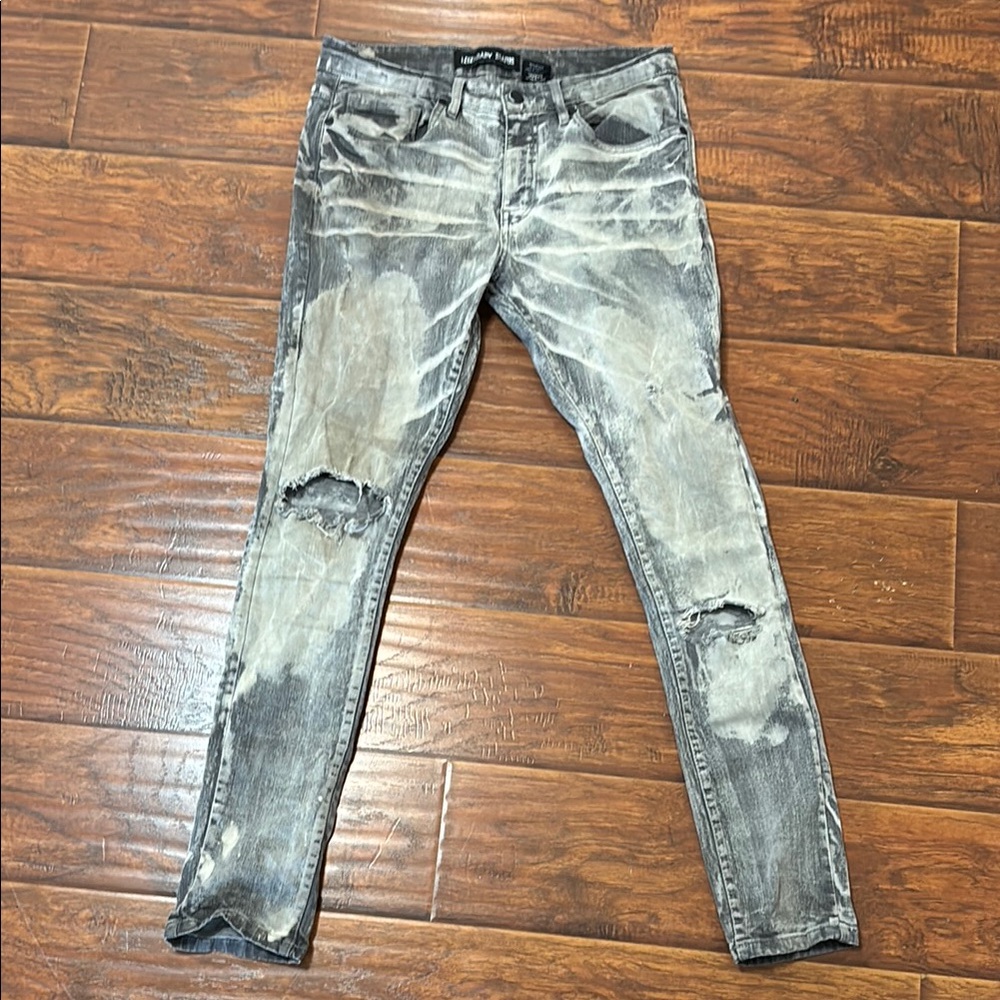Legendary Status Men's Distressed Gray Jeans